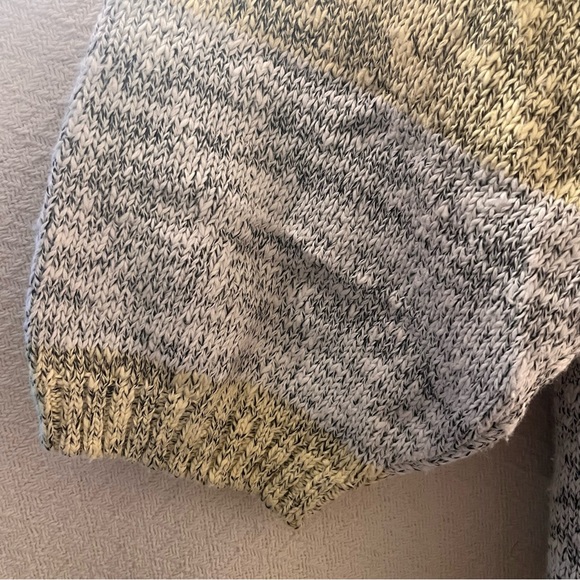 Vintage Jamie Scott Yellow & Gray Striped Mock Neck Sweater, Size S - Picture 6 of 6